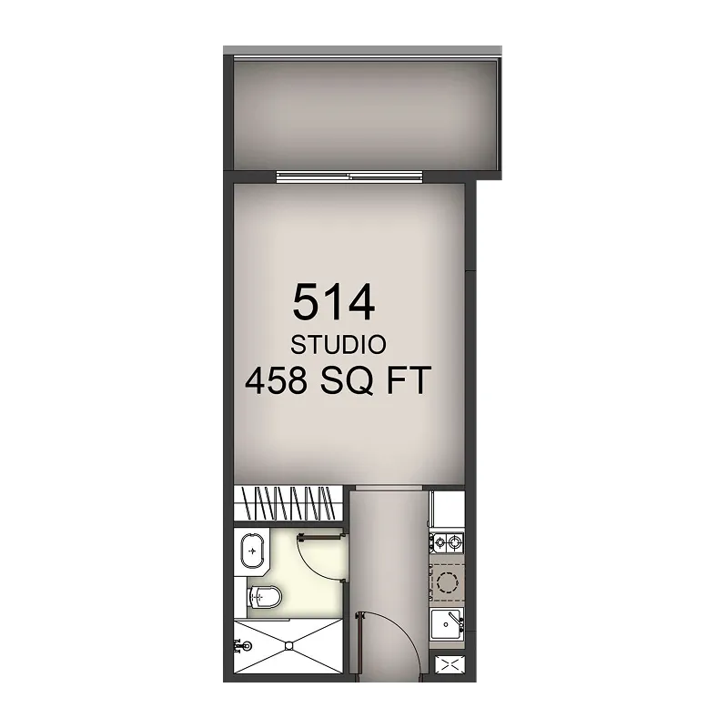 0 BR layout at Aizel Tower