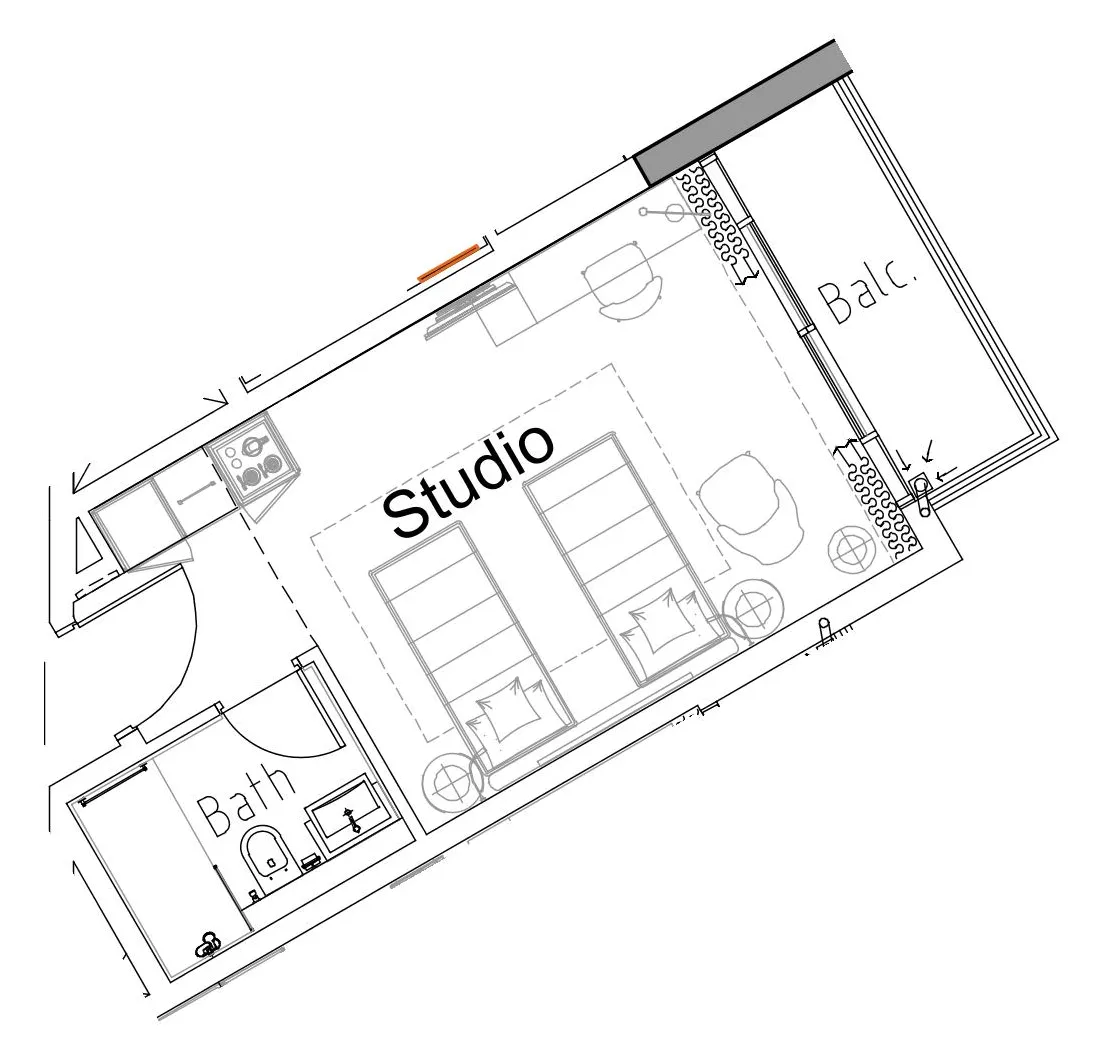 0 BR layout at Damac Hills 2 - Hotel Edge by Rotana