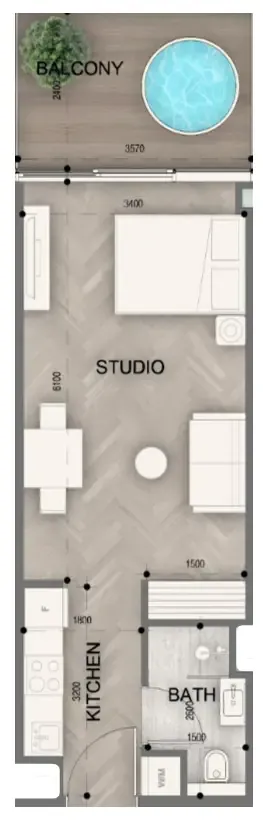 0 BR layout at Sky Line by Peace Homes