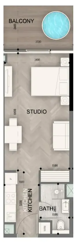 0 BR layout at Sky Line by Peace Homes