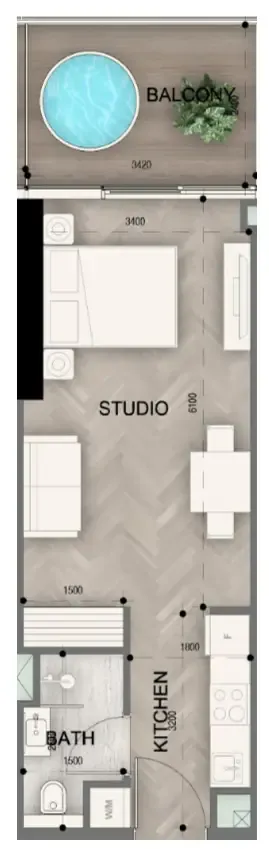 0 BR layout at Sky Line by Peace Homes