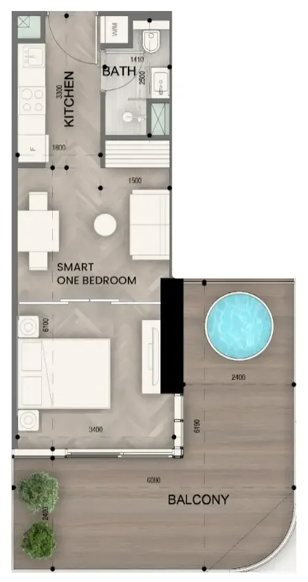 0 BR layout at Sky Line by Peace Homes