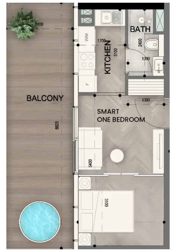 0 BR layout at Sky Line by Peace Homes
