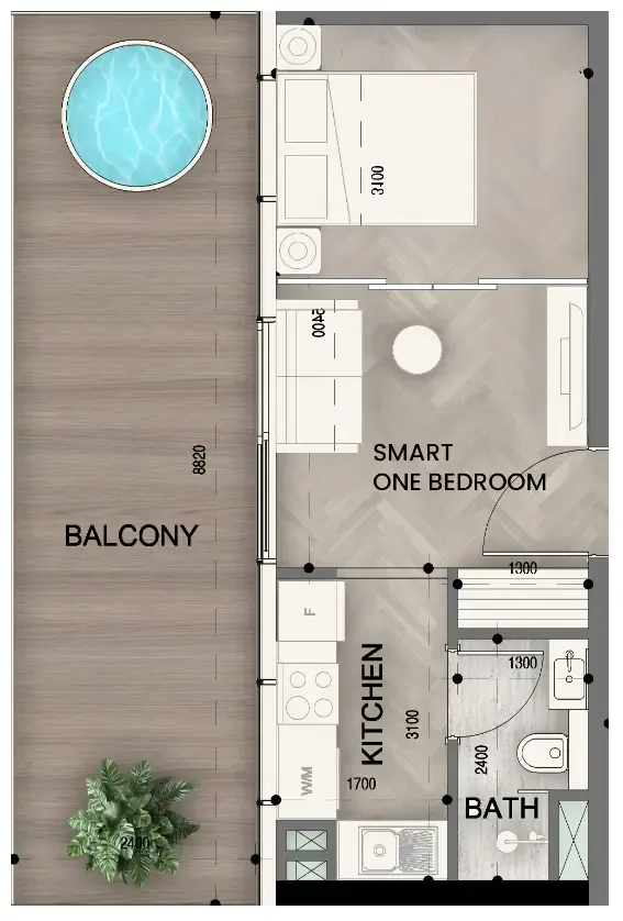 0 BR layout at Sky Line by Peace Homes