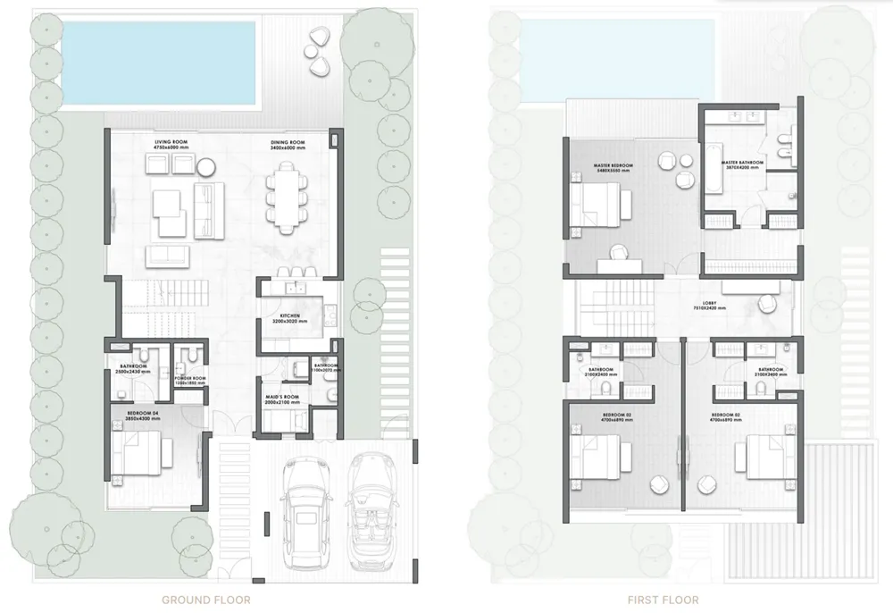 AIDA by Dar Global 4 BR floor plan - Oman, Dubai - by Dar Global