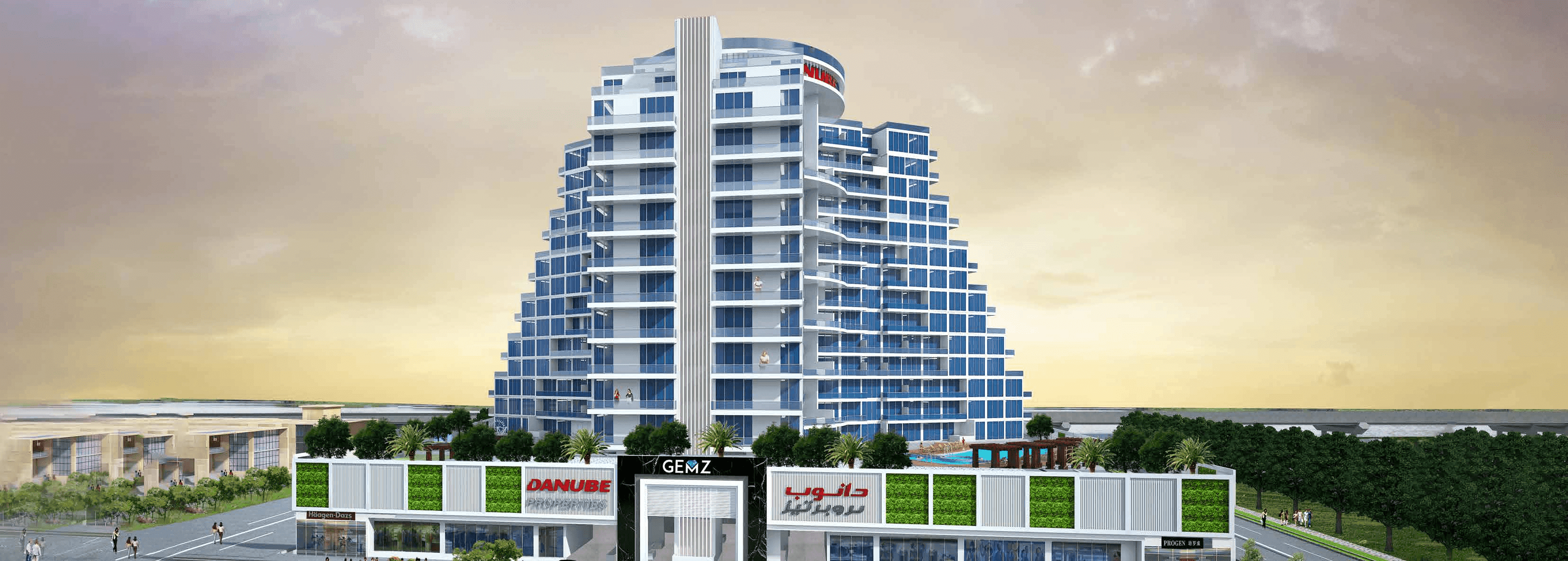Gemz exterior view - Al Furjan, Dubai - by Danube