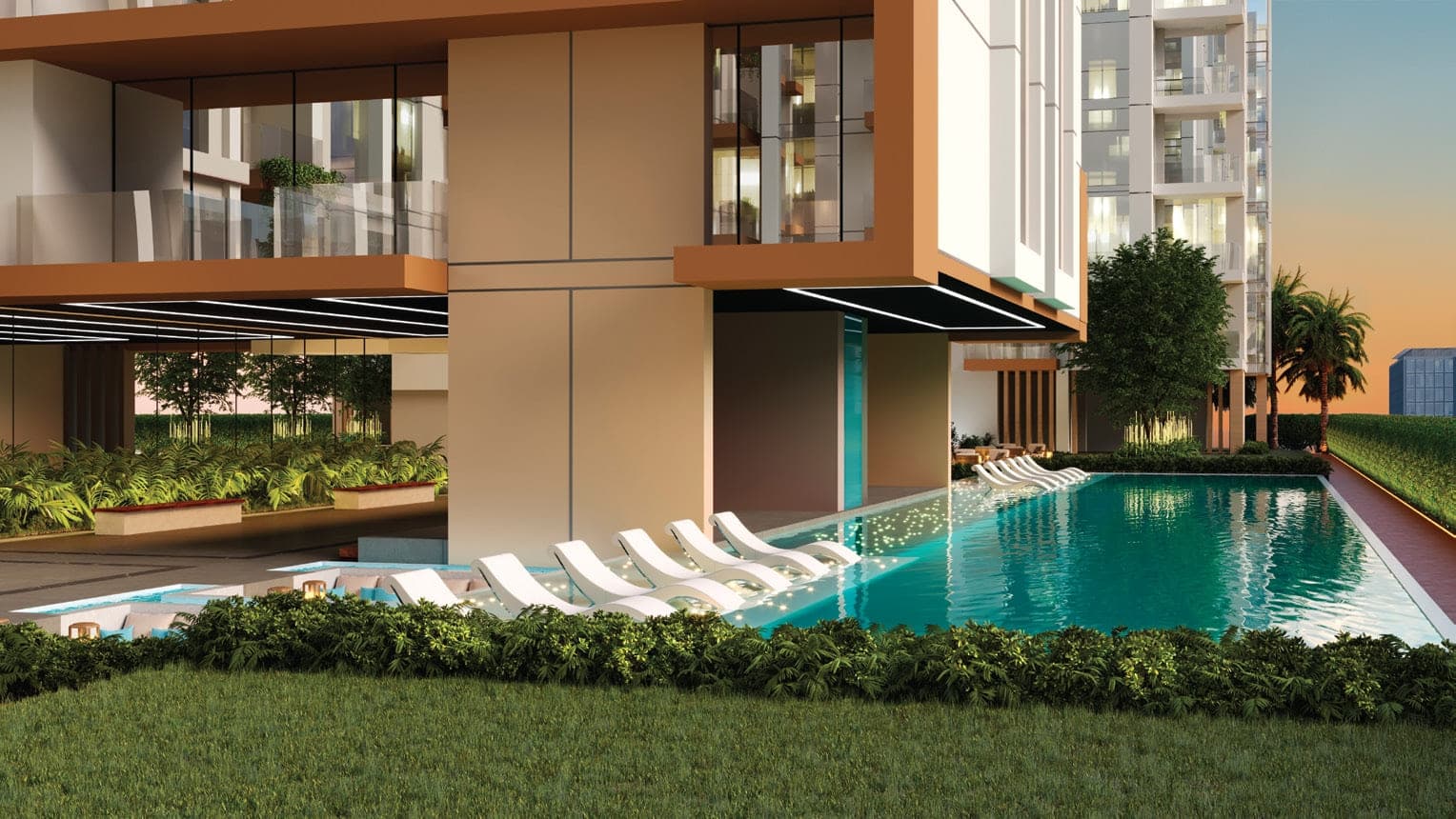 Levanto by ORO24 amenity Mega Pool in JVC (Jumeirah Village Circle), Dubai, by ORO 24