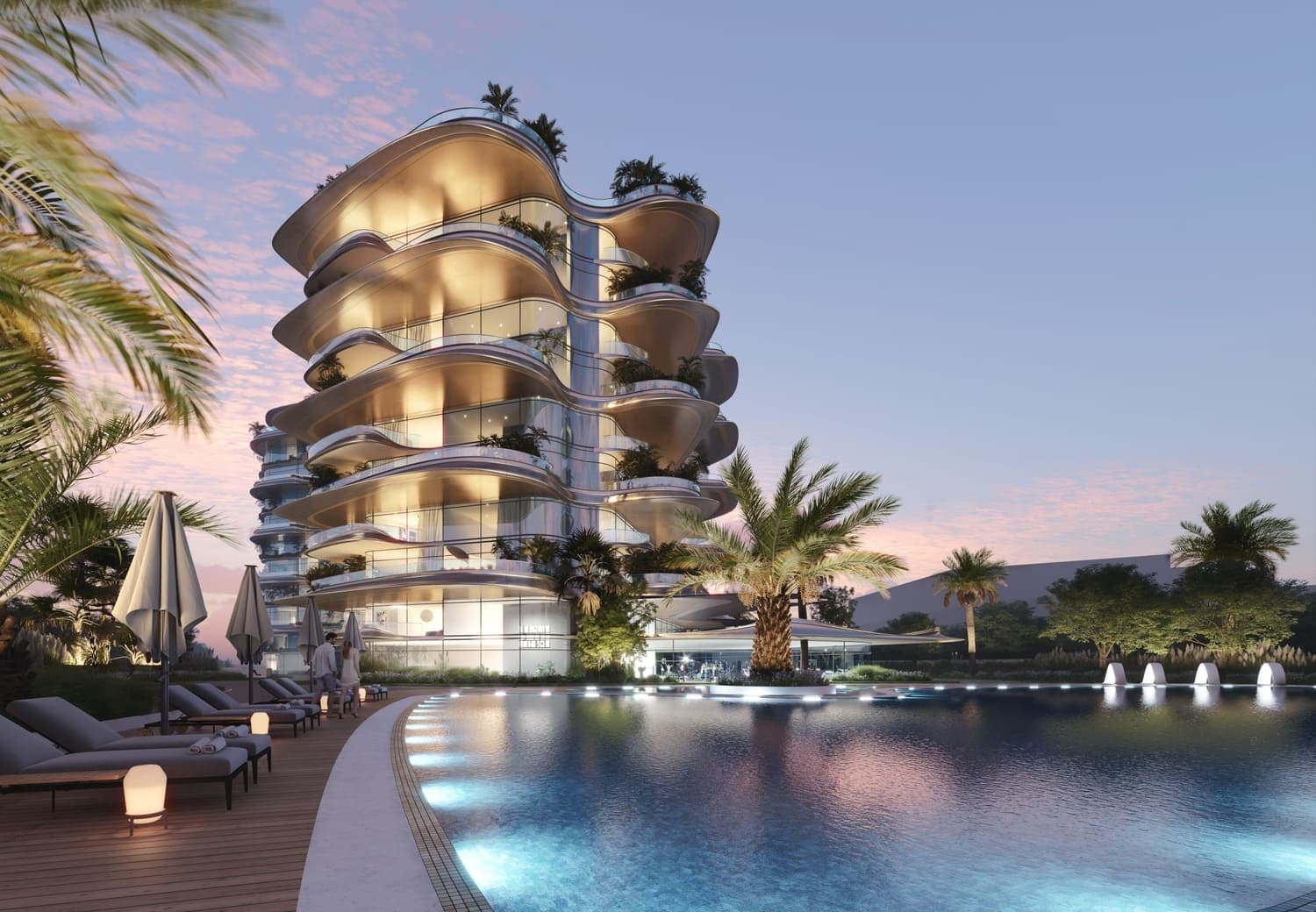 SLS Residences at Palm Jumeriah exterior view - Palm Jumeirah, Dubai - by Roya Lifestyle Development