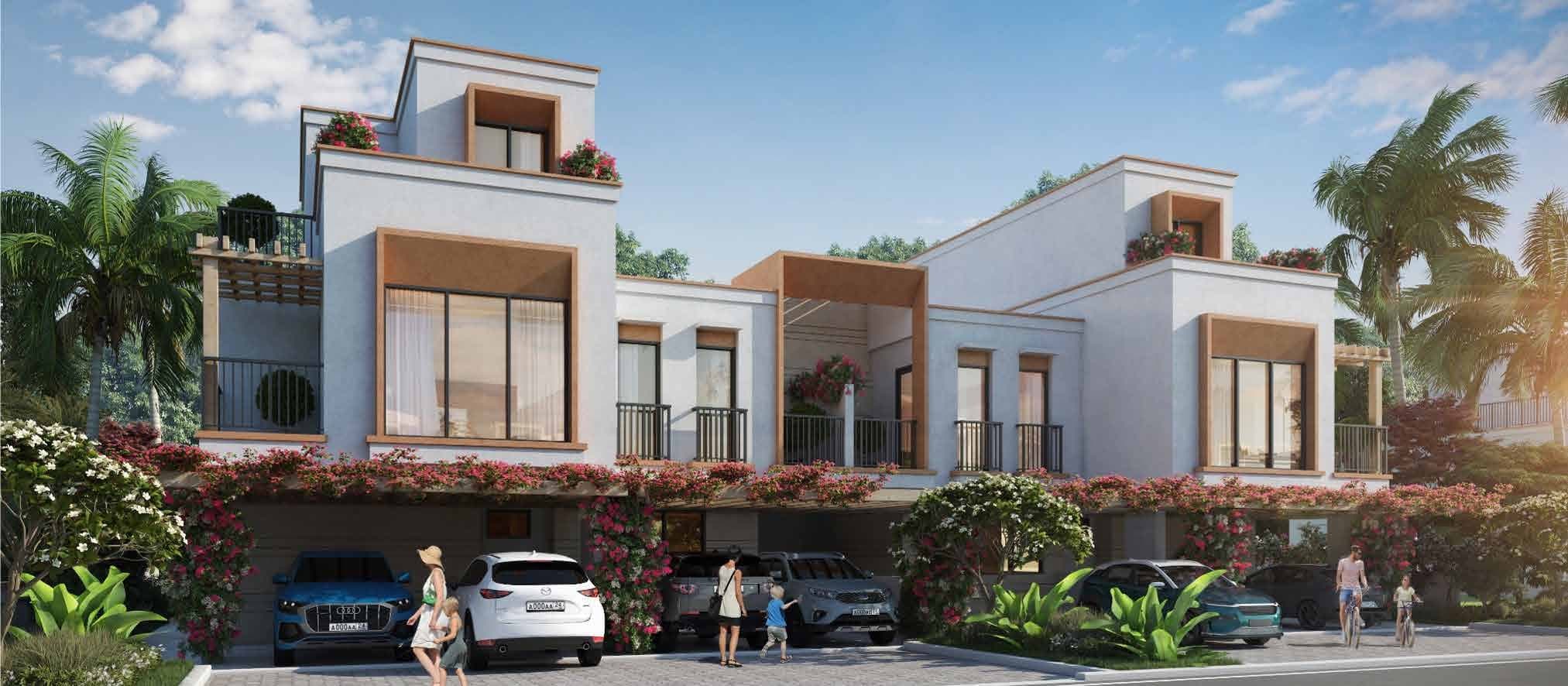 Damac Lagoons Mykonos exterior view - Damac Lagoons, Dubai - by DAMAC