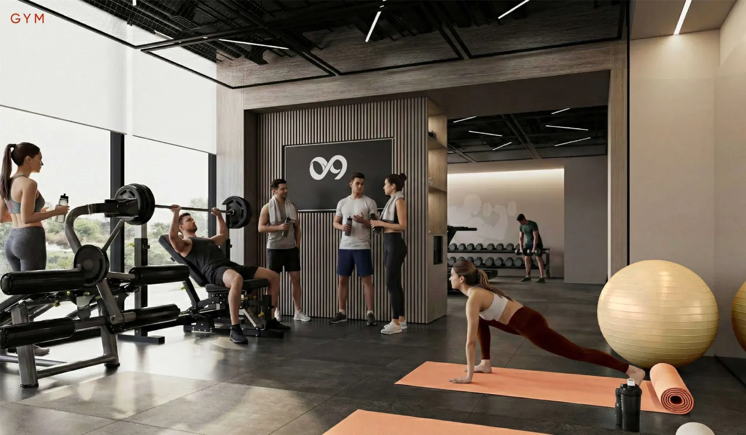 09 Life Residences amenity Gym in Dubai Land Residence Complex, Dubai, by Deniz Properties