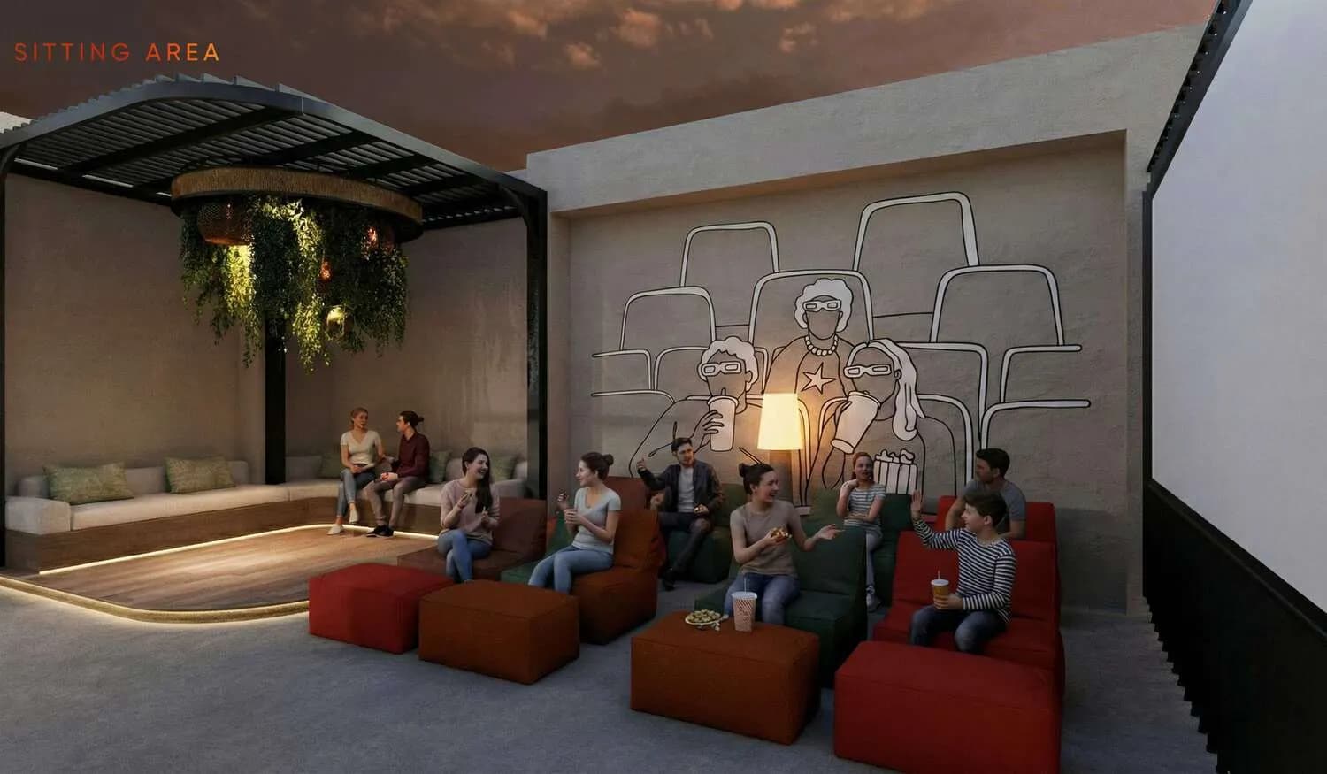 09 Life Residences amenity Sitting Area - Dubai Land Residence Complex, Dubai - by Deniz Properties