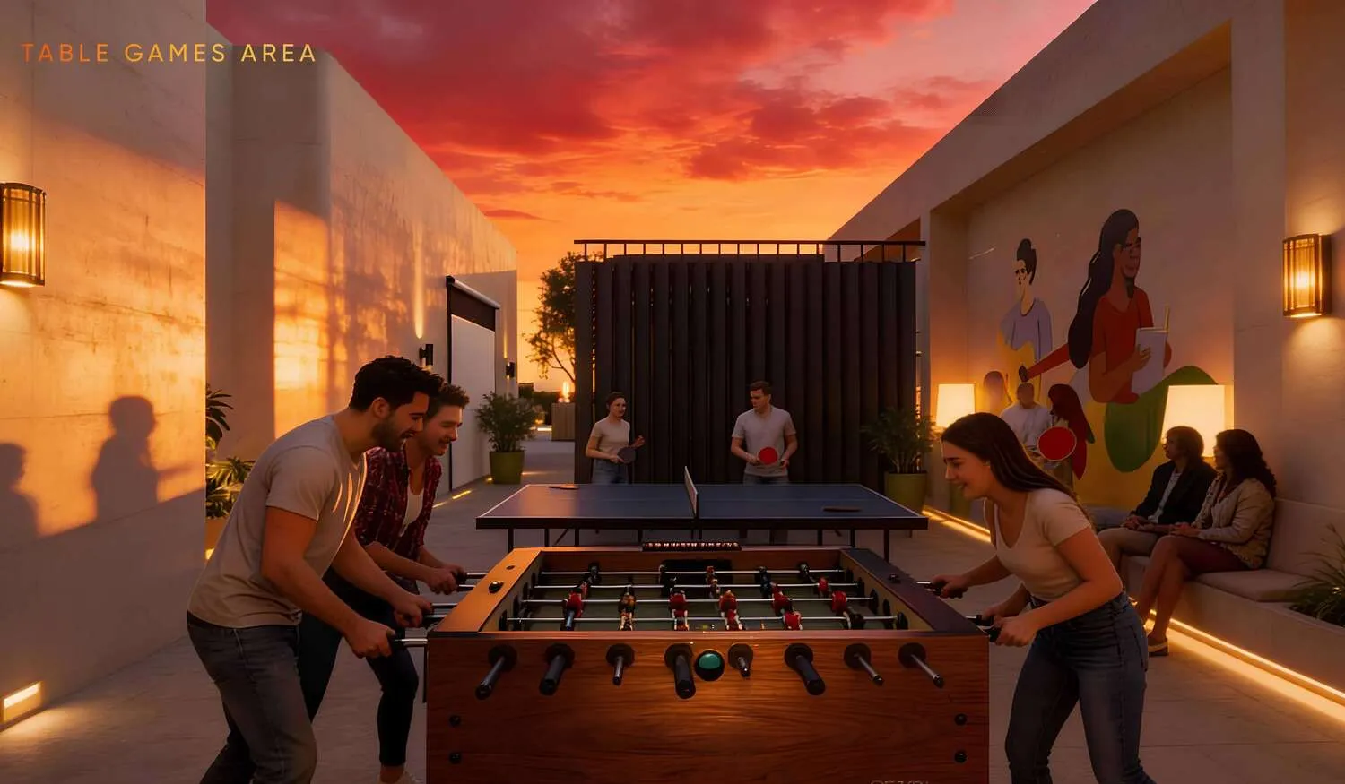 09 Life Residences amenity Table Games Area - Dubai Land Residence Complex, Dubai - by Deniz Properties
