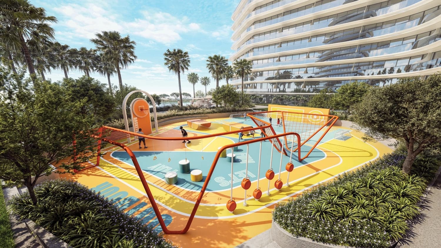 15 Cascade Featured by Versace Ceramics amenity Multi Sports Zone - Dubai Motor City, Dubai - by Iman Developers