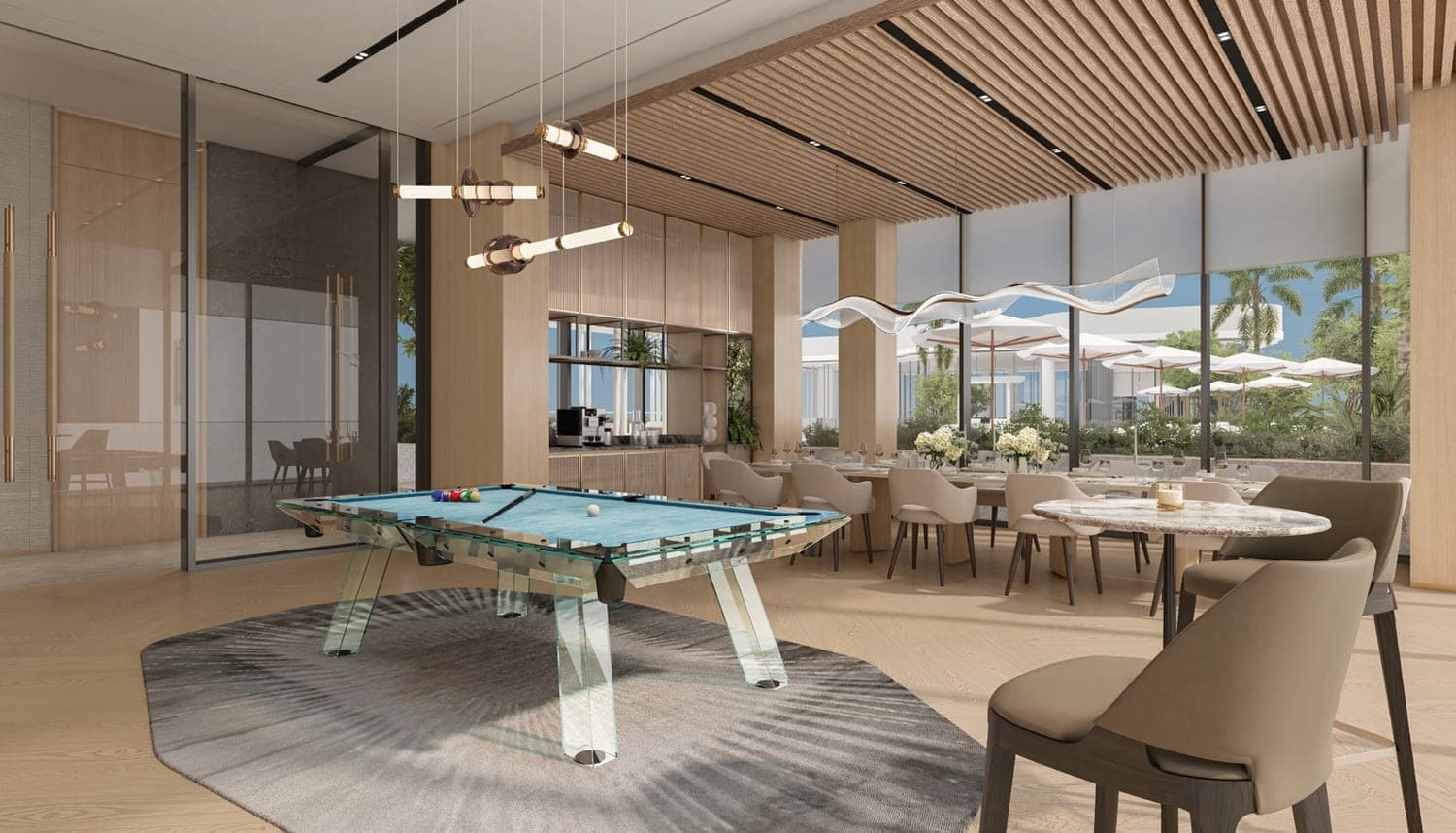 15 Cascade Featured by Versace Ceramics amenity Multipurpose Lounge - Dubai Motor City, Dubai - by Iman Developers