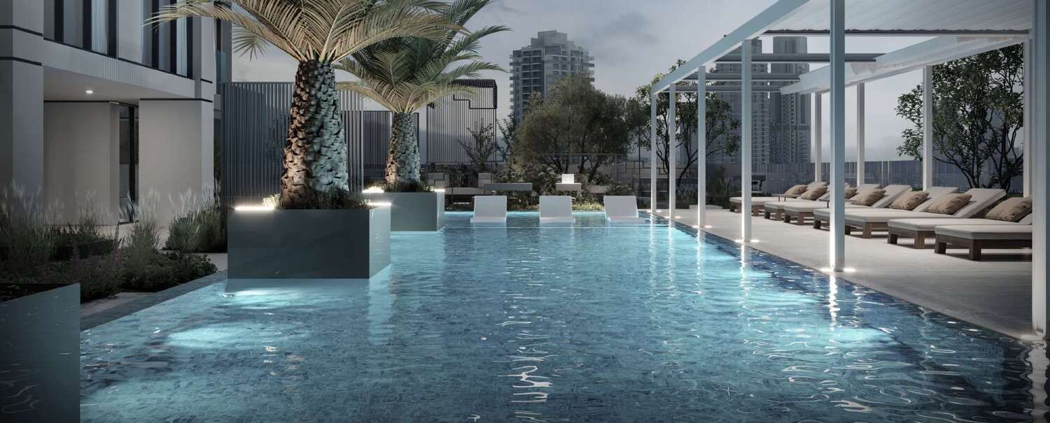 1WOOD amenity Swimming Pool - JVC (Jumeirah Village Circle), Dubai - by Object 1