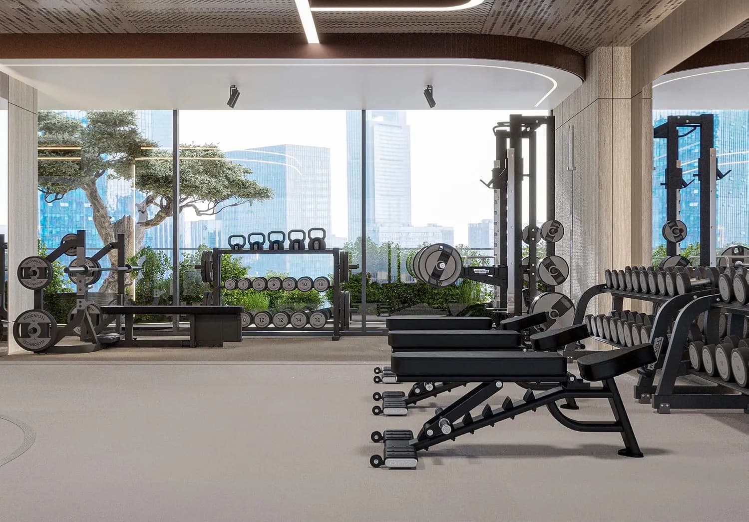 241 Waterside amenity Technogym Fitness Centre - Palm Deira, Dubai - by Regent Developments