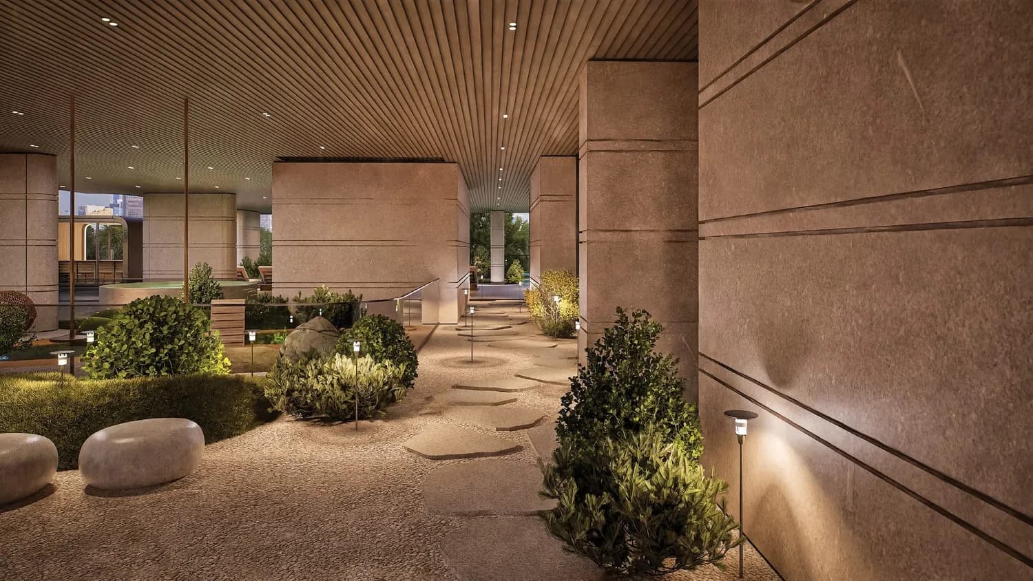 241 Waterside amenity Zen Garden - Palm Deira, Dubai - by Regent Developments