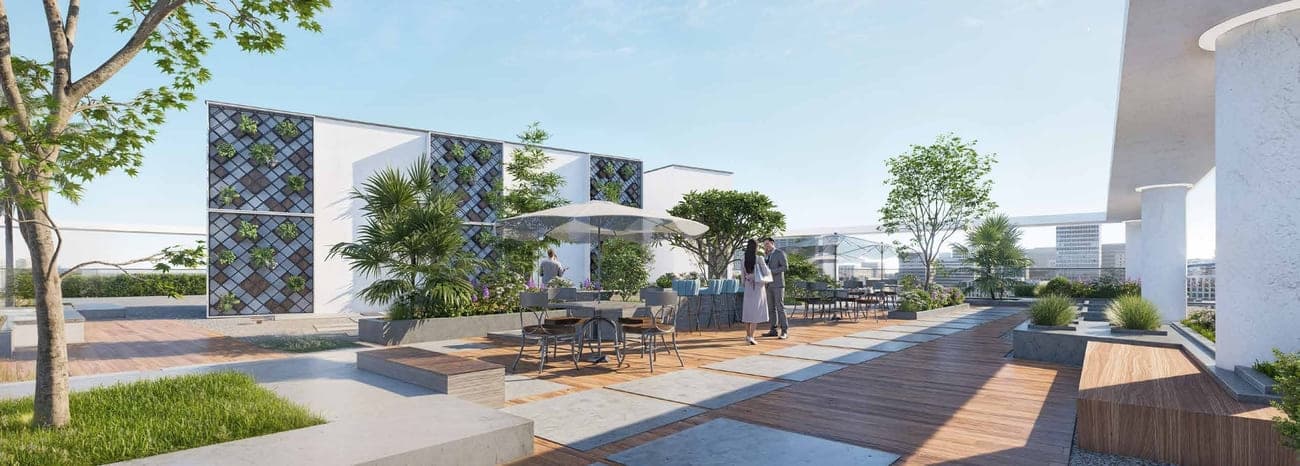 77 Boulevard amenity Rooftop Retreat & Natural Design Elements - JVC (Jumeirah Village Circle), Dubai - by BAMX Development
