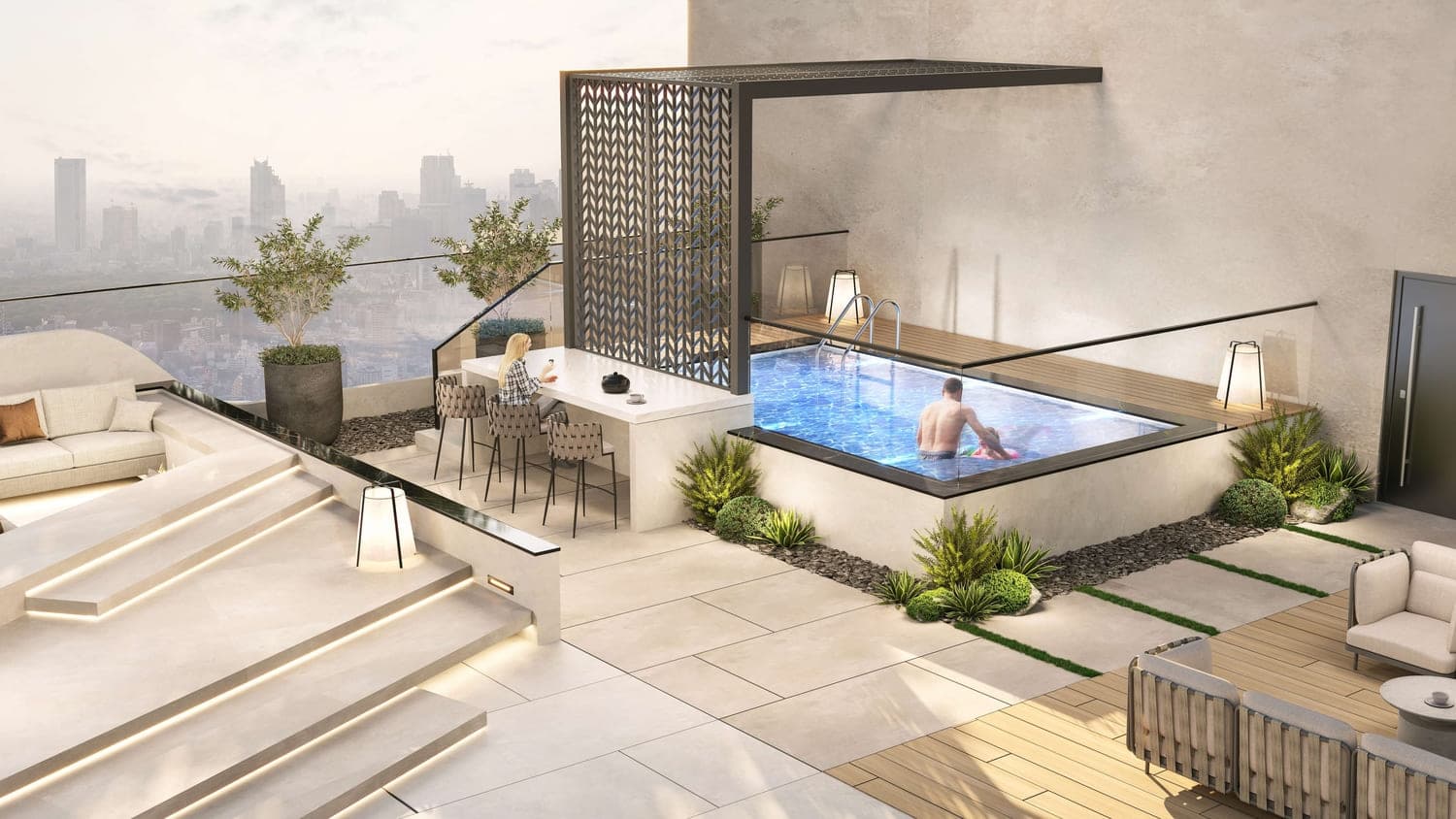 99 Parkplace amenity Rooftop Pool - JVC (Jumeirah Village Circle), Dubai - by Tabeer Real Estate Development LLC