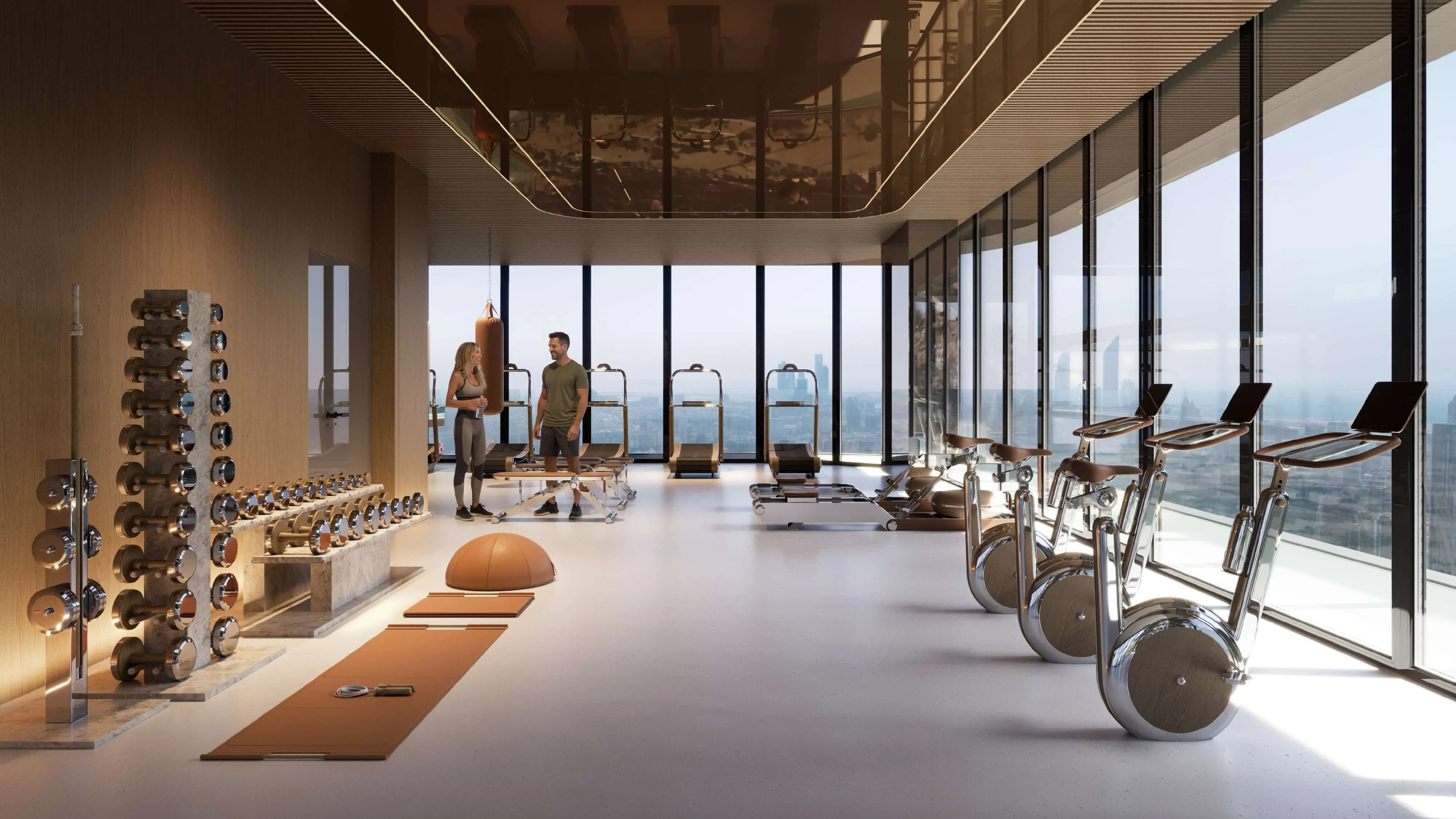 A1LA Residence amenity Gym - Abu Dhabi, Dubai - by Object 1