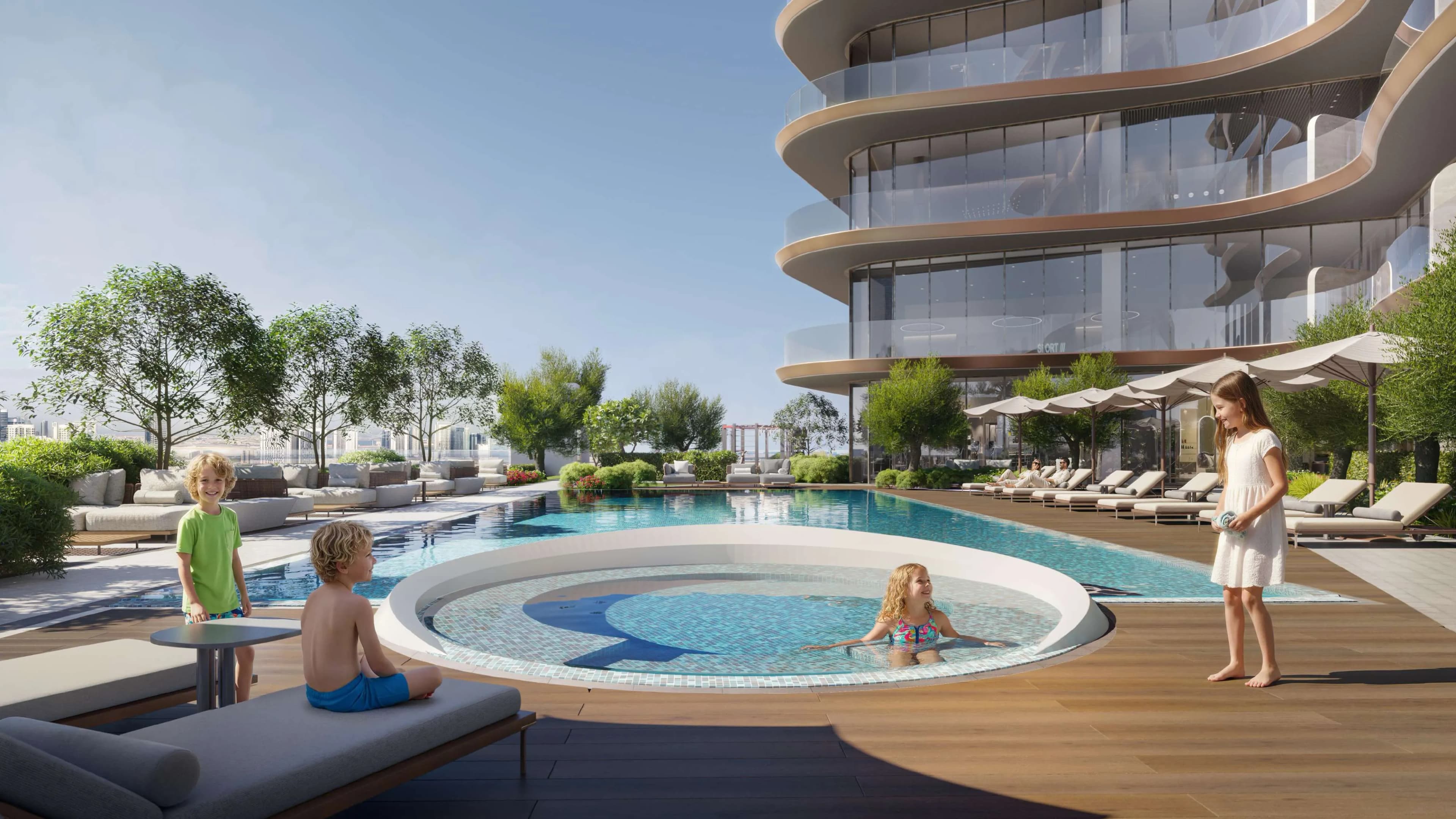 A1LA Residence amenity Kids' Pool - Abu Dhabi, Dubai - by Object 1