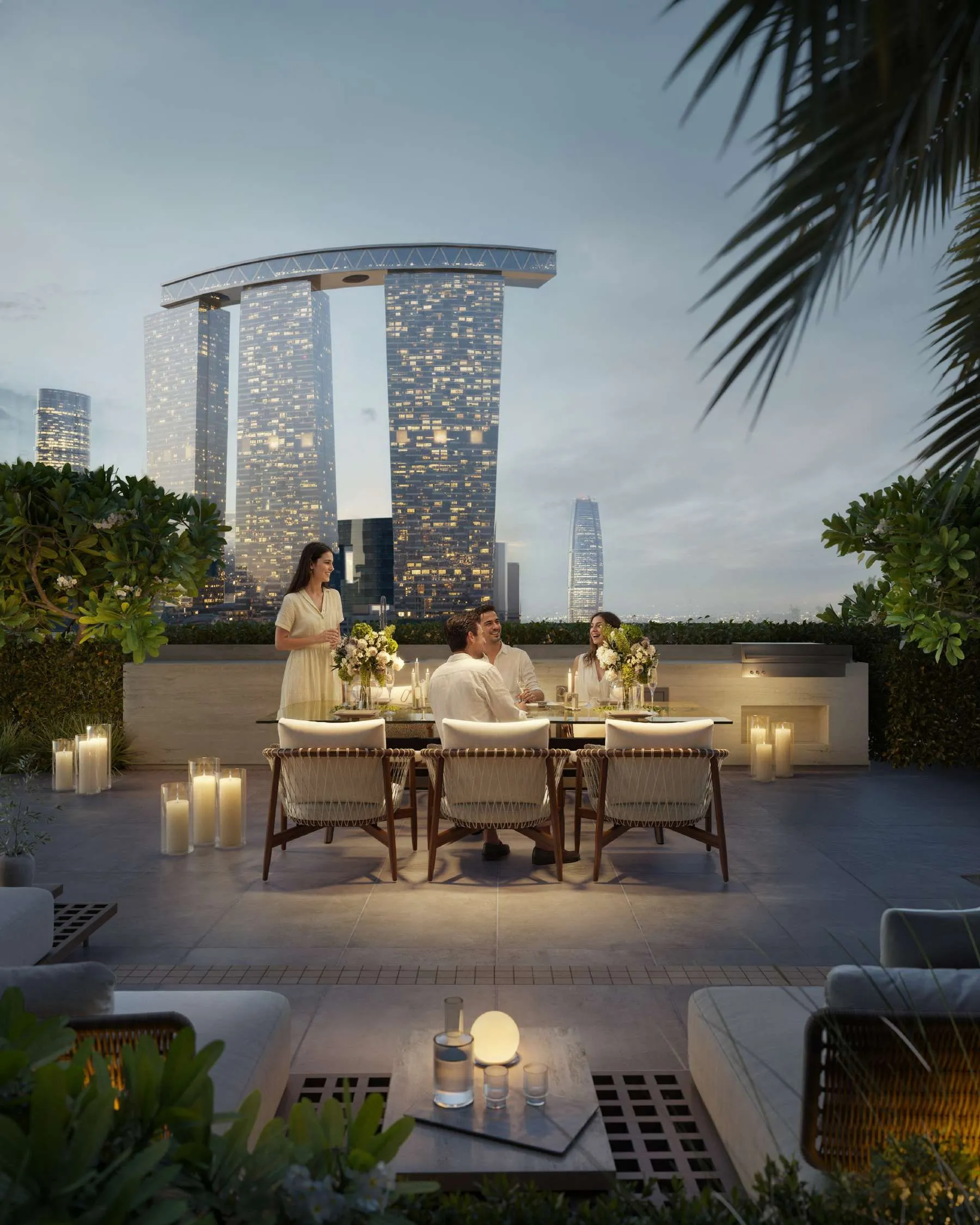 A1LA Residence amenity Outdoor Lounge - Abu Dhabi, Dubai - by Object 1