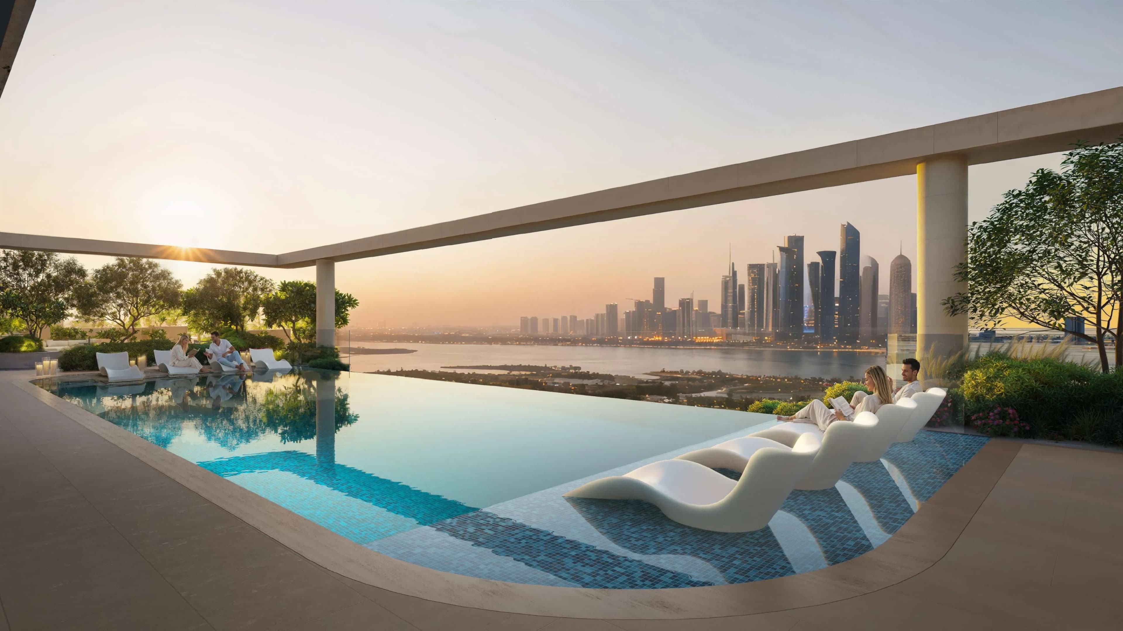 A1LA Residence amenity Sky Pool - Abu Dhabi, Dubai - by Object 1