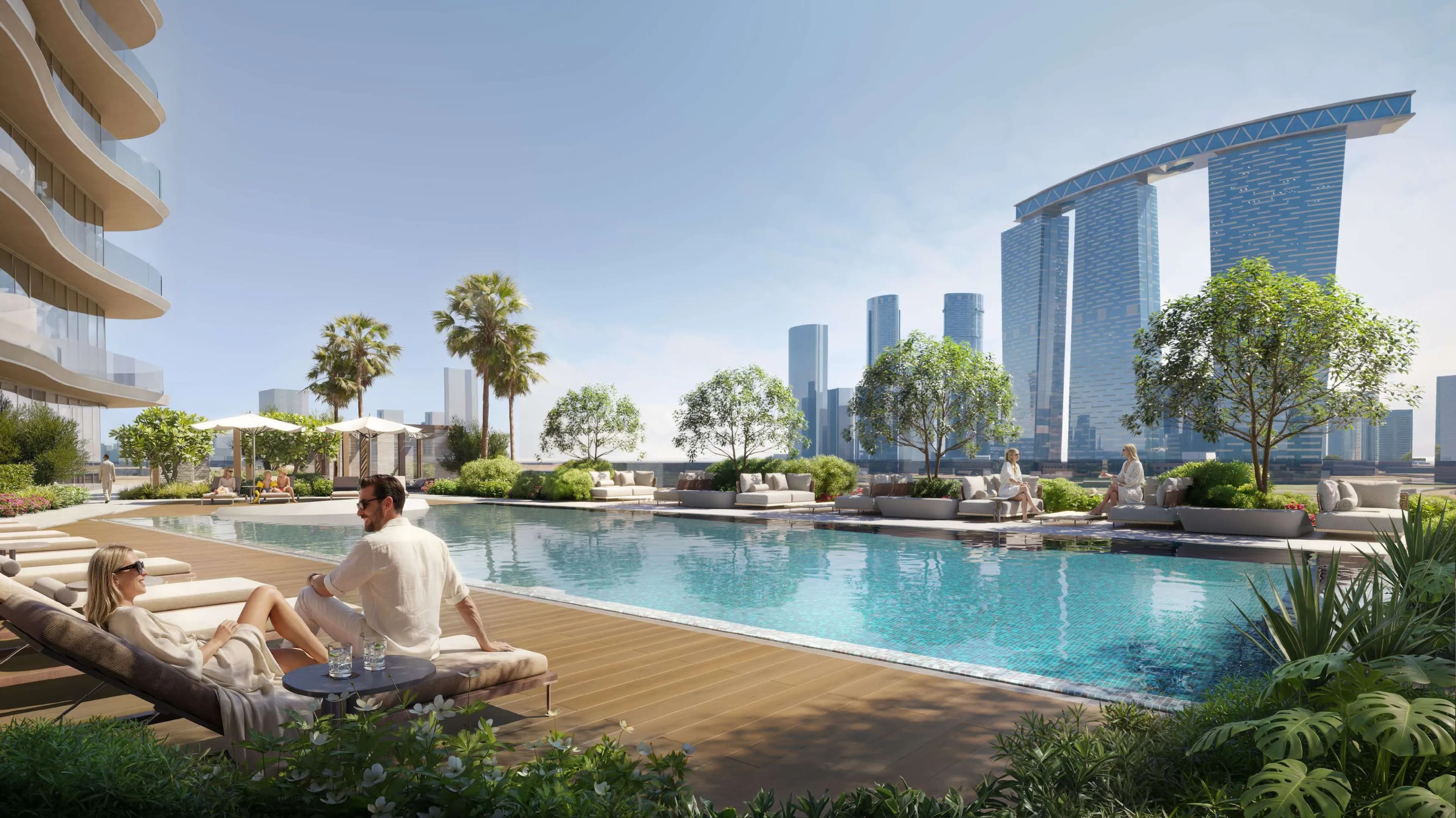 A1LA Residence amenity Swimming Pool - Abu Dhabi, Dubai - by Object 1