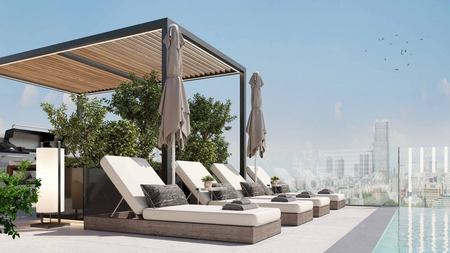 Aark Residences amenity Pool Deck - Dubailand Residence Complex, Dubai - by Aark Developers