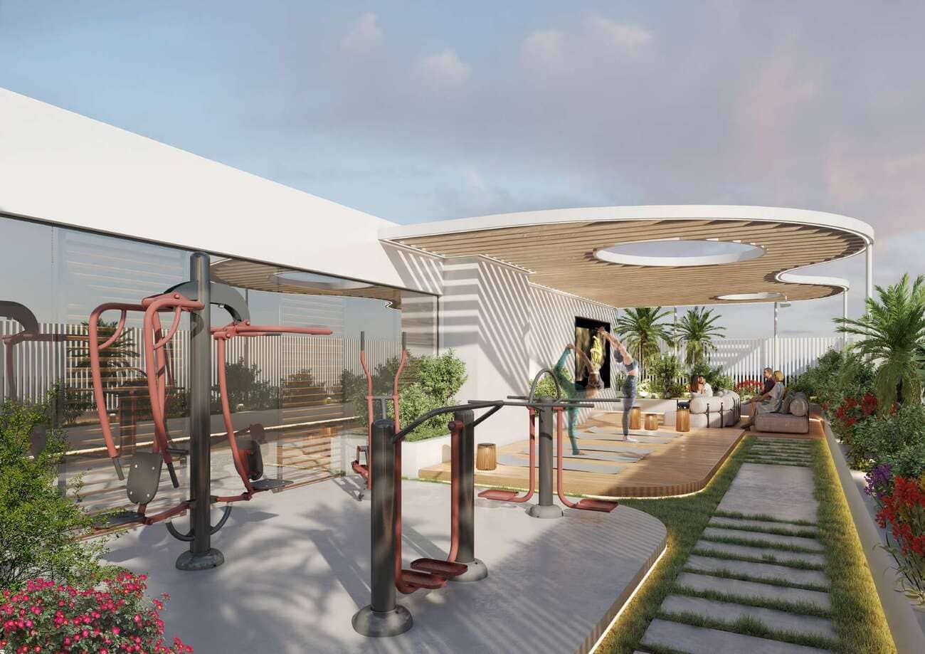 Aark Terraces amenity Outdoor Gym Area - Dubailand Residence Complex, Dubai - by Aark Developers