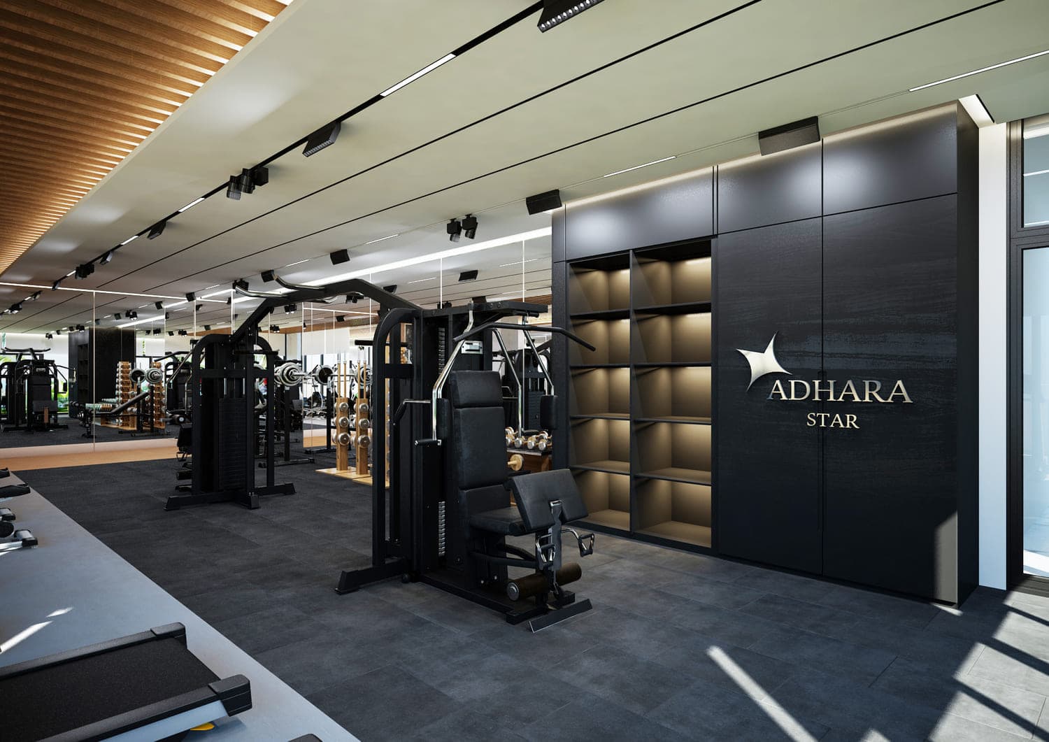 Adhara Star amenity Indoor & Outdoor Gym in Arjan, Dubai, by Acube Developments