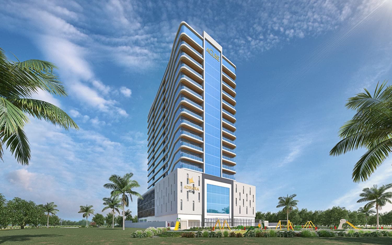 Adhara Star exterior view - Arjan, Dubai - by Acube Developments