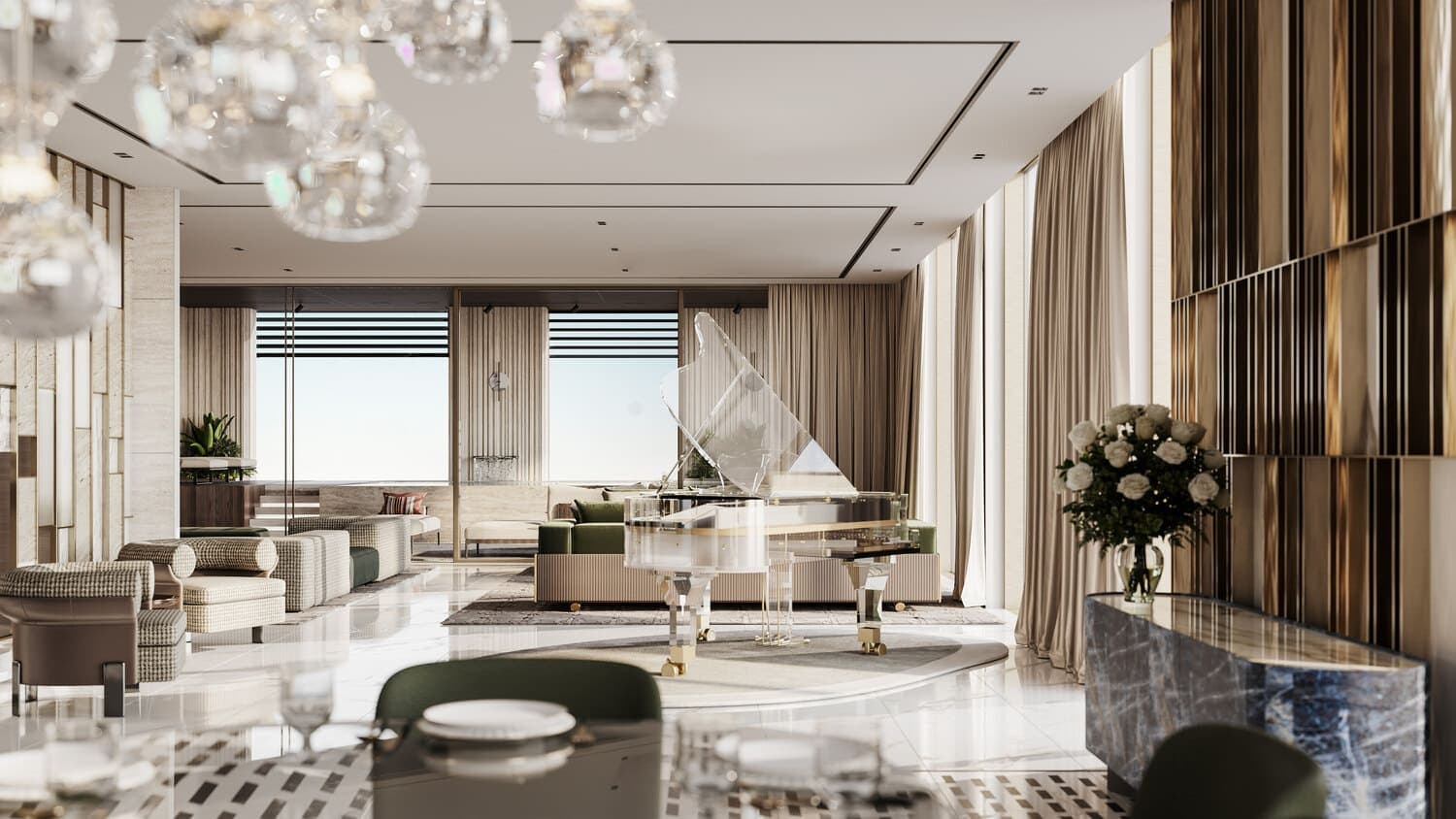 Aeternitas amenity Music Room - Dubai Marina, Dubai - by London Gate