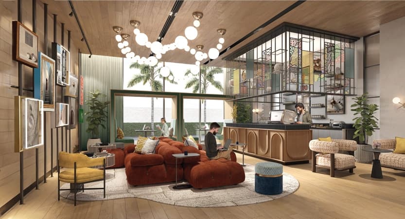 Affini amenity Cafe in Al Jaddaf, Dubai, by Hamrk Real Estate Development