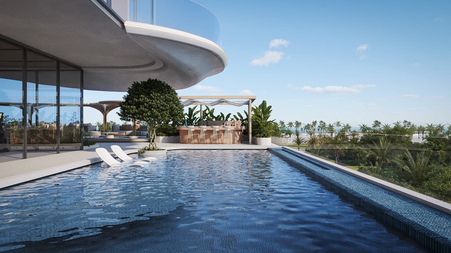 Agua Residences amenity Infinity Pool - Dubai Islands, Dubai - by Citi Developers