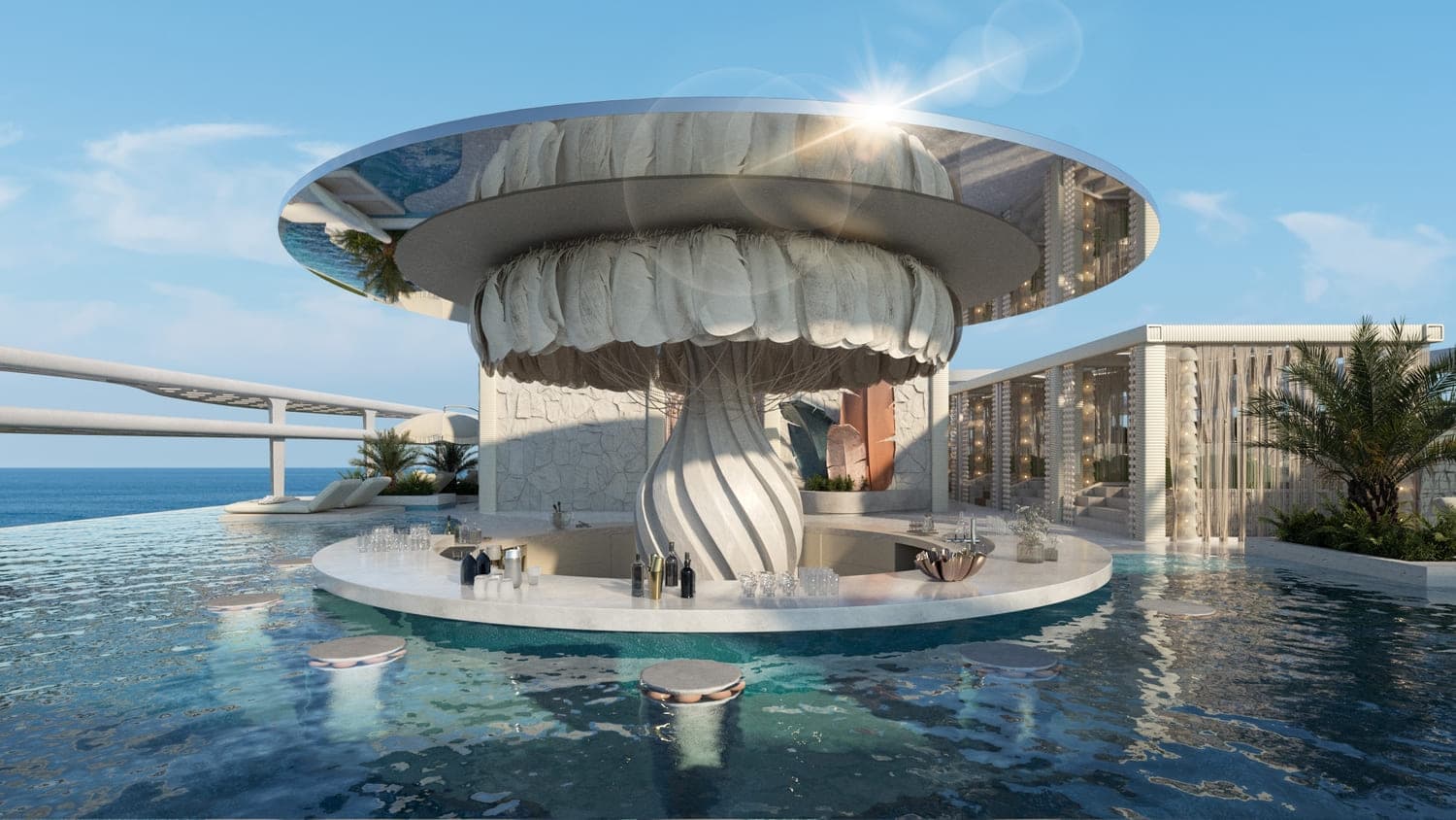 Agua Residences amenity Sunkey Pool Bar - Dubai Islands, Dubai - by Citi Developers