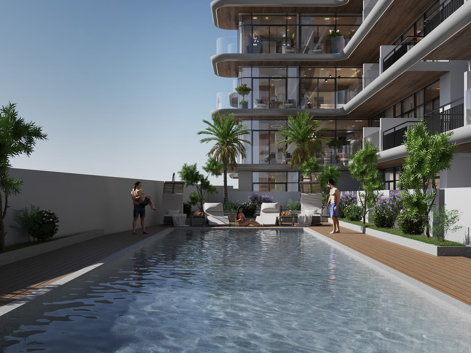 Aizel Tower amenity Swimming Pool in Dubai International City, Dubai, by Maakdream Properties