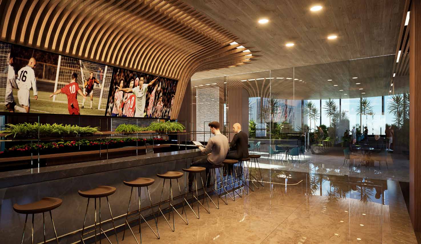 Al Habtoor Tower amenity Sports Cafe - Business Bay, Dubai - by Al Habtoor Group
