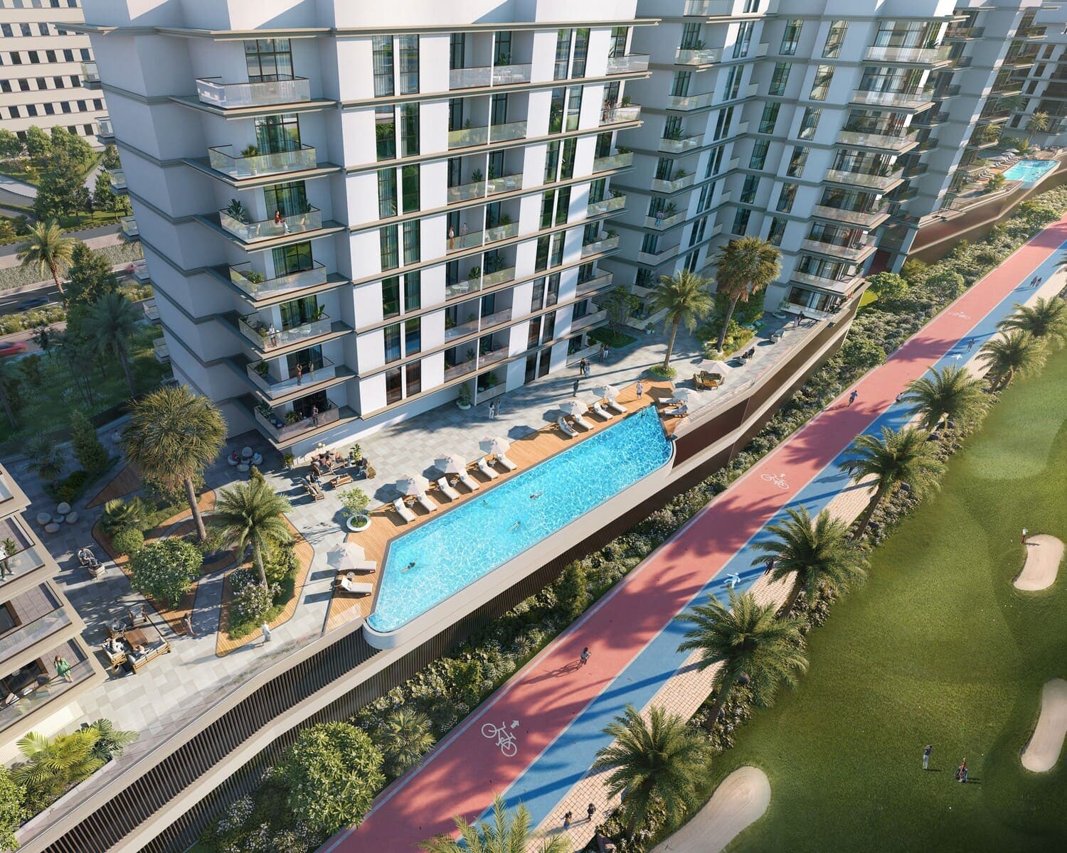 Al Hamra Greens amenity Jogging & Cycling Loop - Al Jazeera Al Hamra, Dubai - by Al Hamra