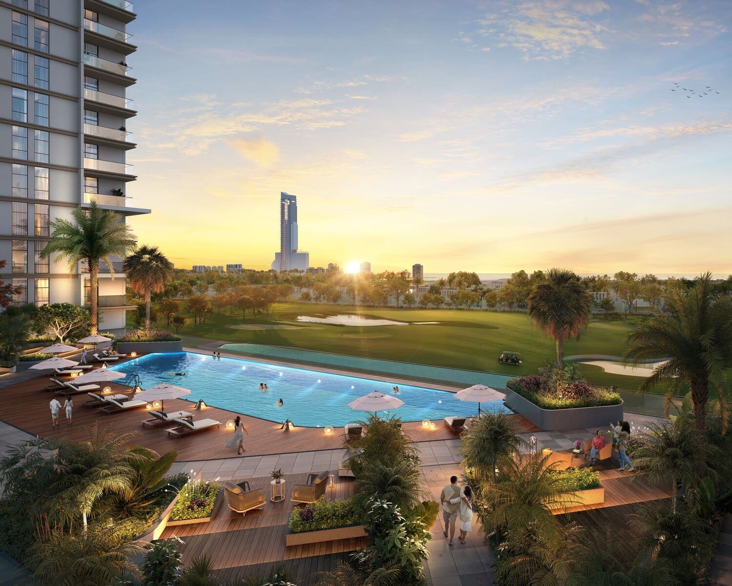 Al Hamra Greens amenity Resort Style Pools - Al Jazeera Al Hamra, Dubai - by Al Hamra