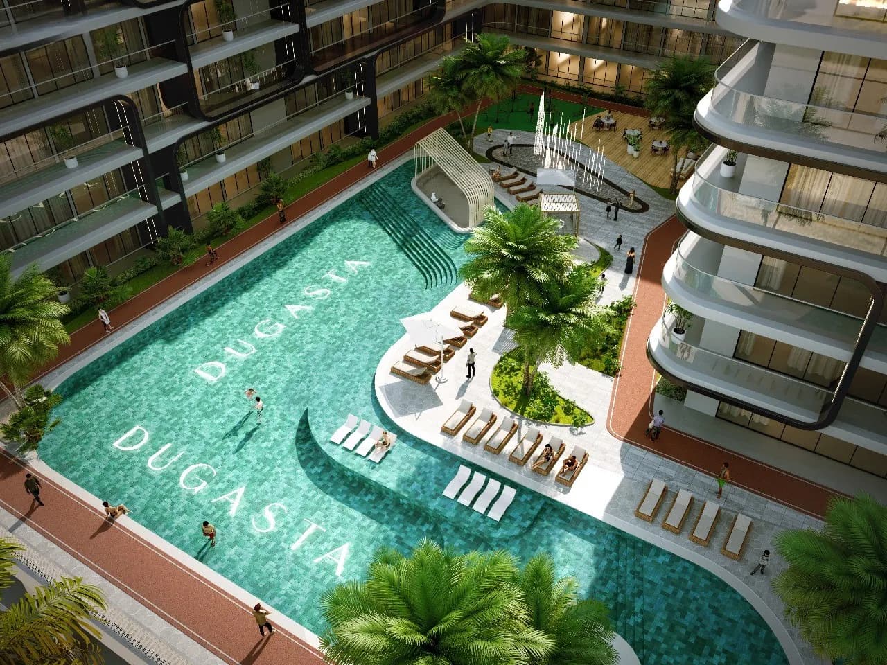 Al Haseen Residences 6 amenity Swimming Pool - Saih Shuaib 2, Dubai - by Dugasta