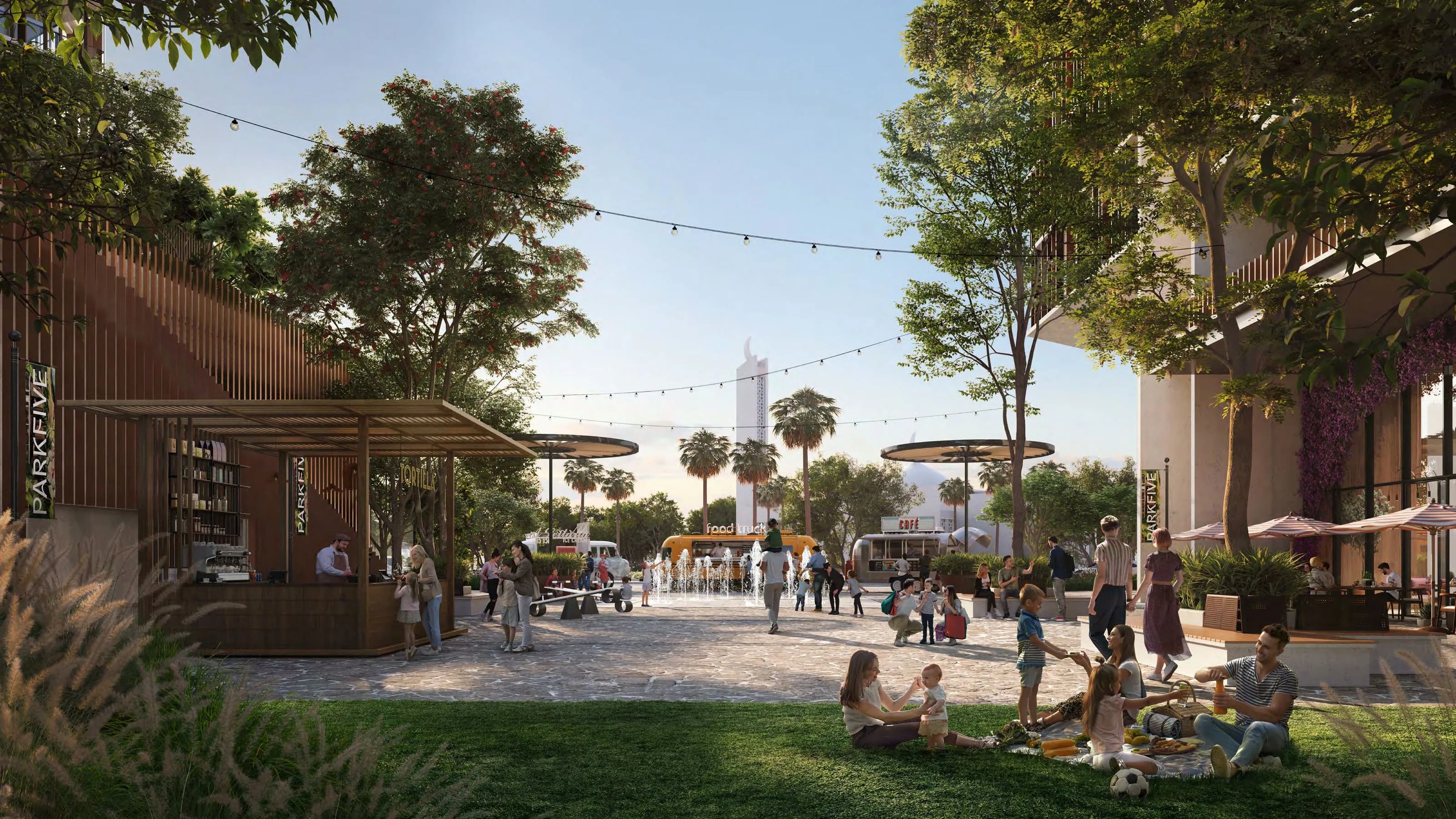 Alder in Park Five amenity Community Lawn - Dubai Production City, Dubai - by Deyaar