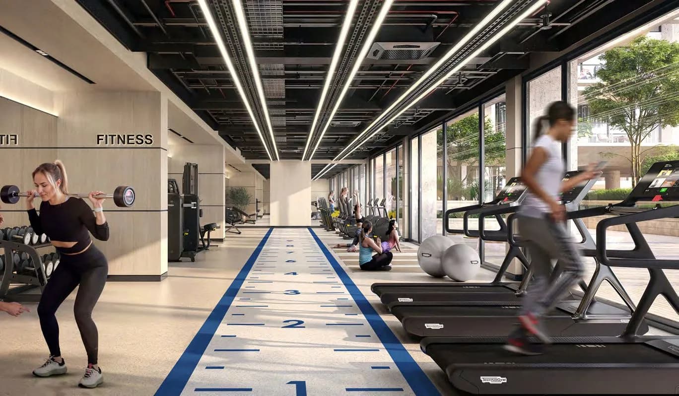 Alder in Park Five amenity Gym - Dubai Production City, Dubai - by Deyaar