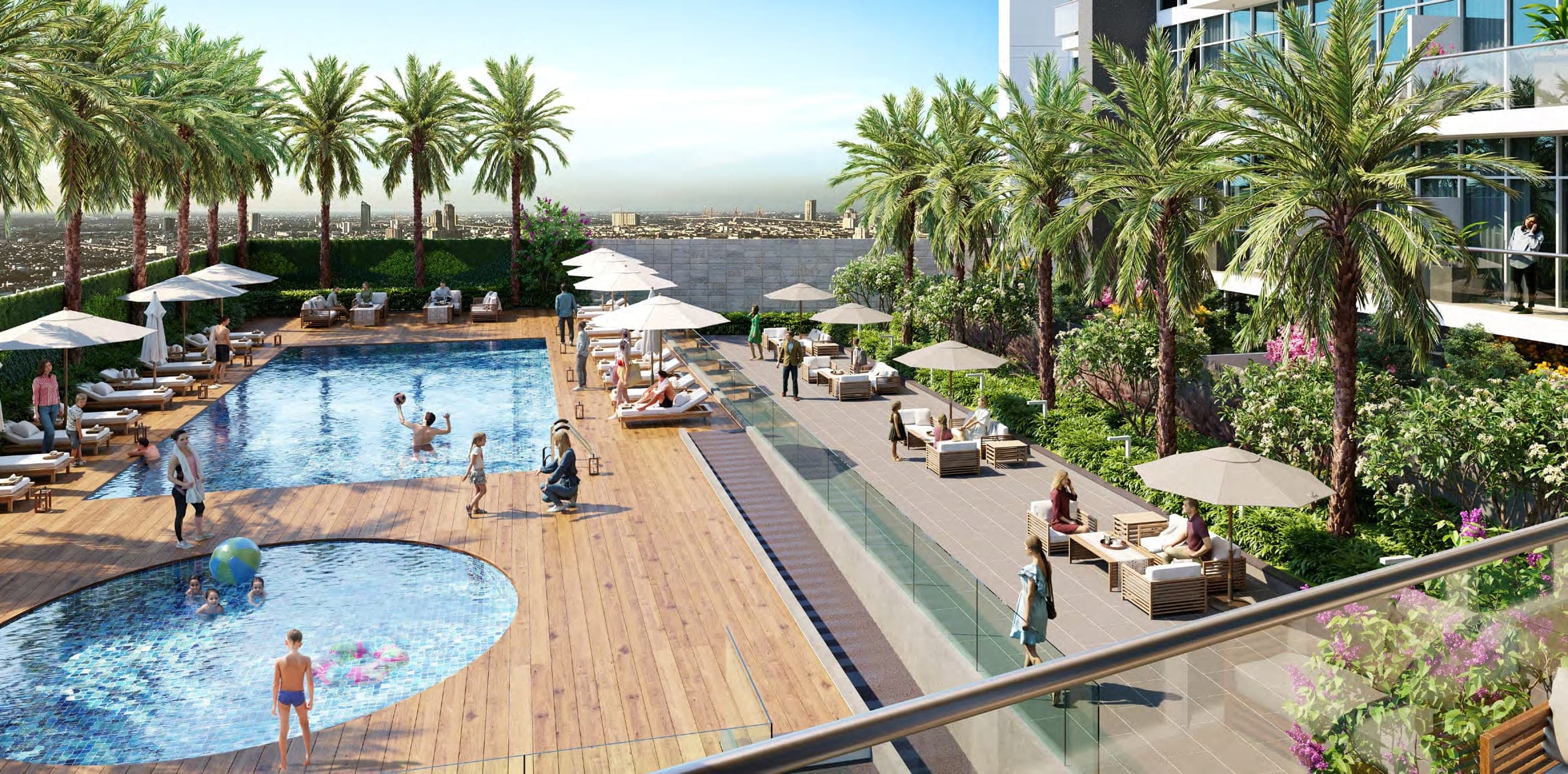 Alexis Tower amenity Swimming Pools - Jebel Ali Freezone Extension, Dubai - by Reportage Properties