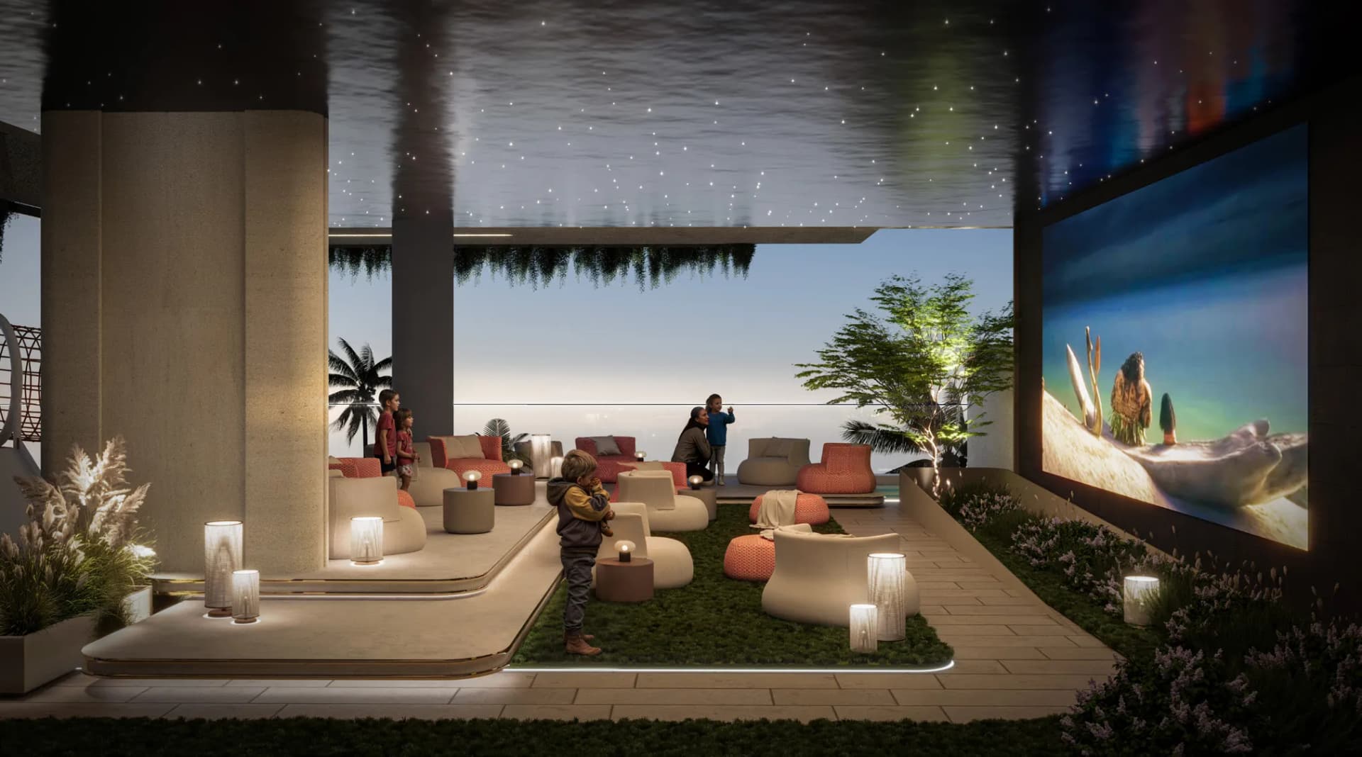 Allegro Park amenity Podium Temperature Controlled Cinema in Palm Deira, Dubai, by Mill Hill Riviera Development