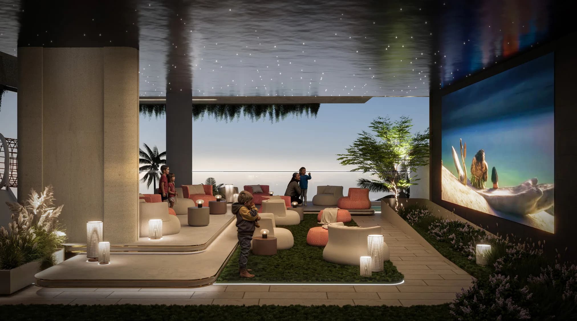 Allegro Park amenity Podium Temperature Controlled Cinema - Palm Deira, Dubai - by Mill Hill Riviera Development