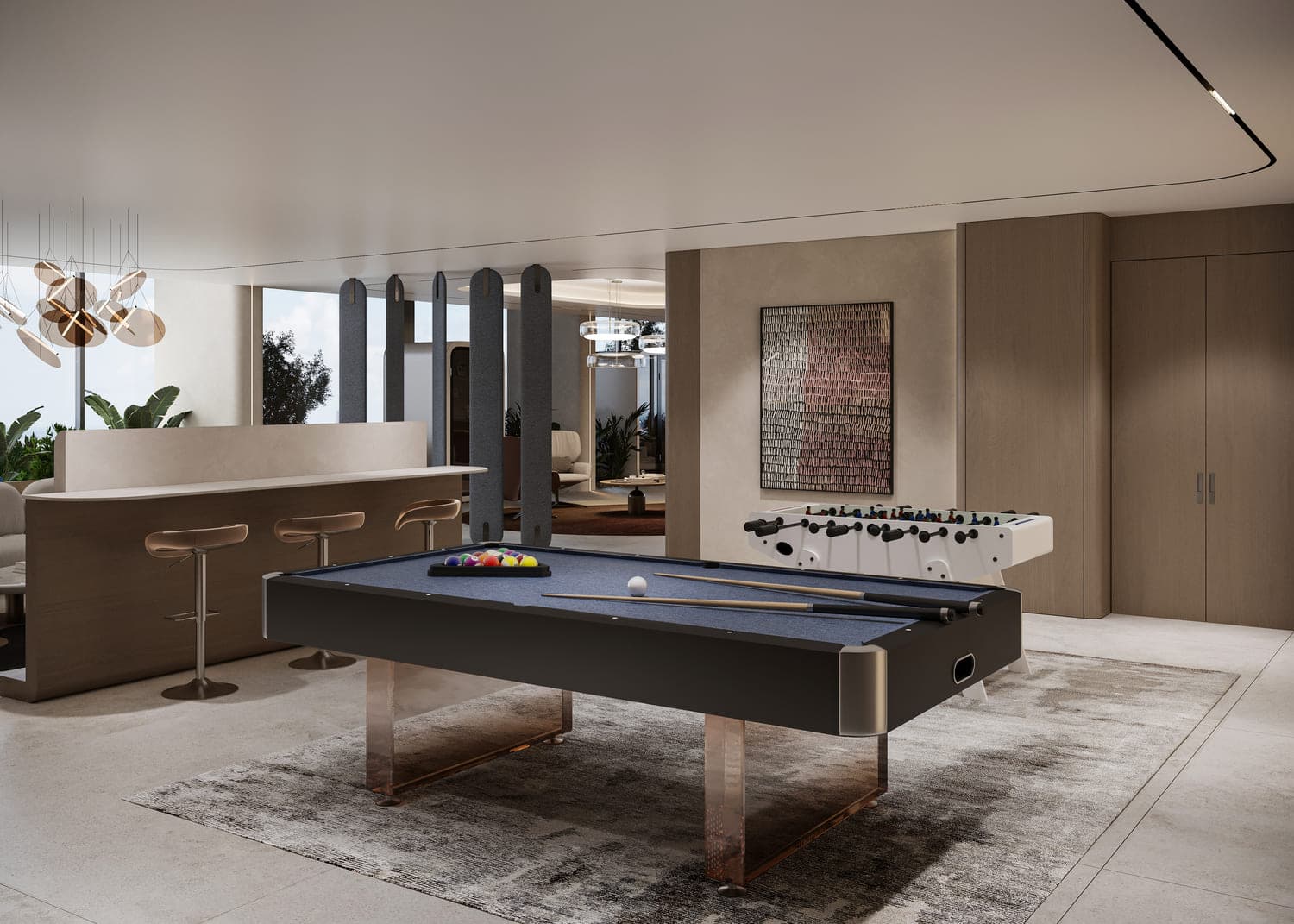 Allegro Residences amenity Games Room - Dubai Islands, Dubai - by Mill Hill Riviera Development