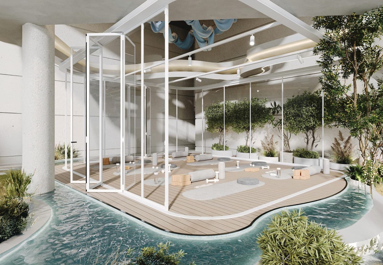 Allura amenity Yoga Space in JVC (Jumeirah Village Circle), Dubai, by Citi Developers