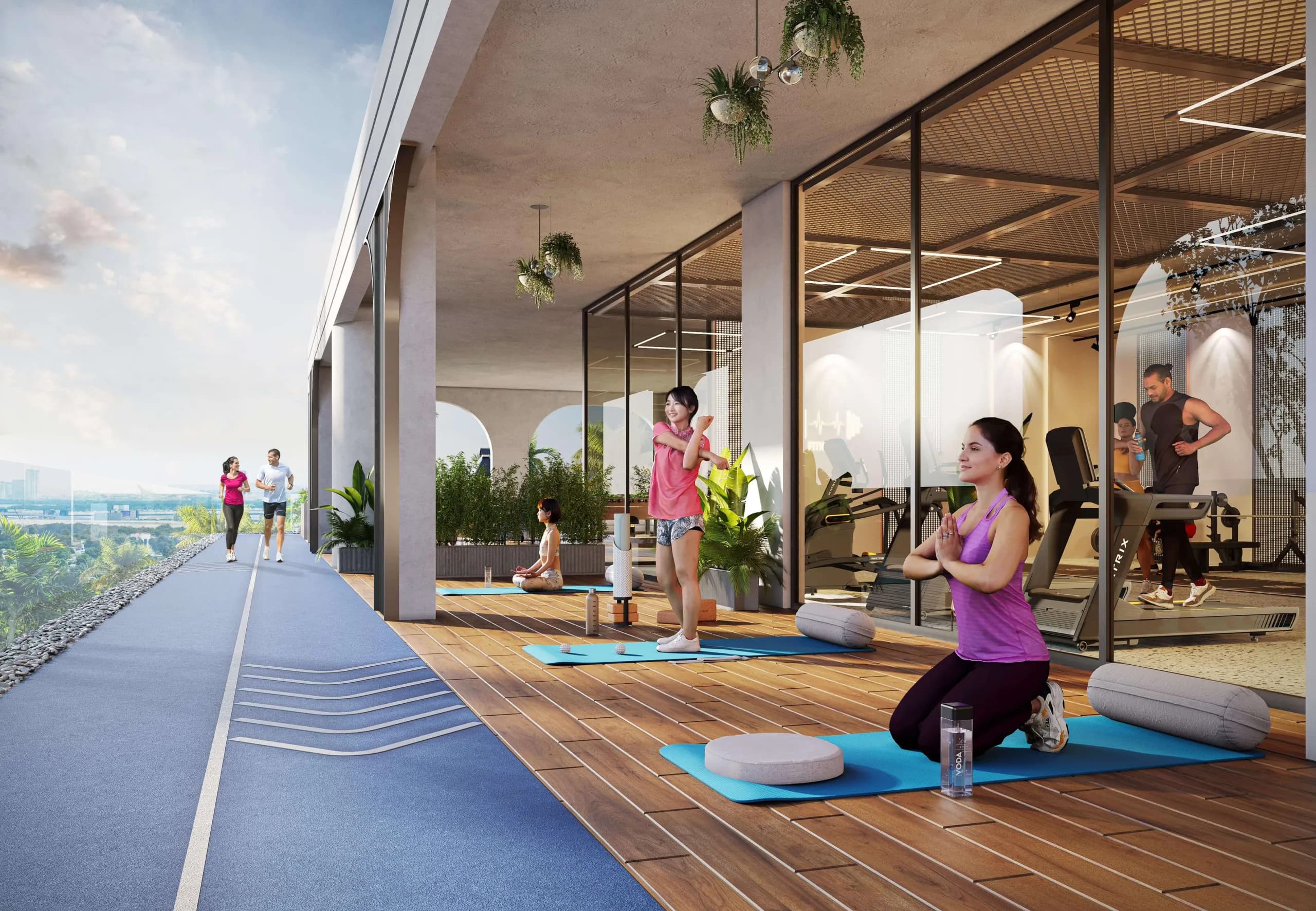 Altair 52 amenity Jogging Track, Yoga Deck & Gym - Dubai South, Dubai - by Acube Abodes Realty