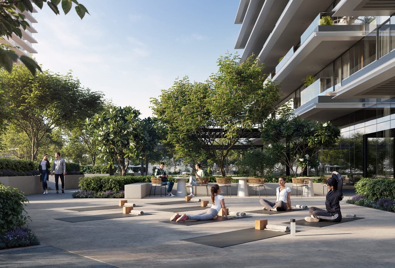 Altan amenity Yoga Deck in Green Gate at Dubai Creek Harbour, Dubai, by Emaar
